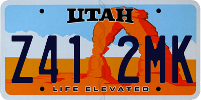 UT license plate Z412MK