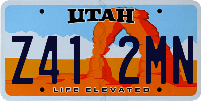 UT license plate Z412MN