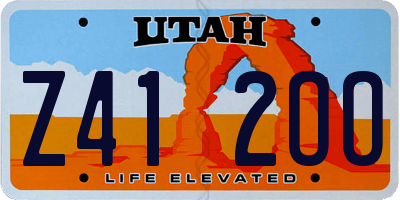 UT license plate Z412OO