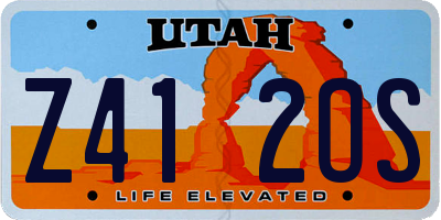 UT license plate Z412OS