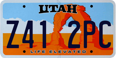 UT license plate Z412PC
