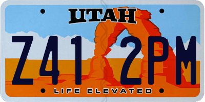 UT license plate Z412PM