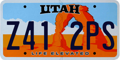 UT license plate Z412PS