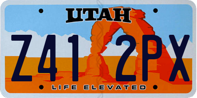 UT license plate Z412PX