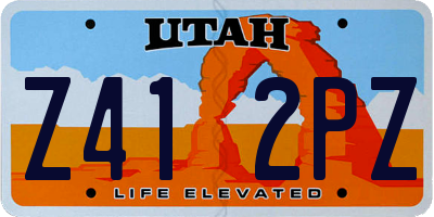 UT license plate Z412PZ