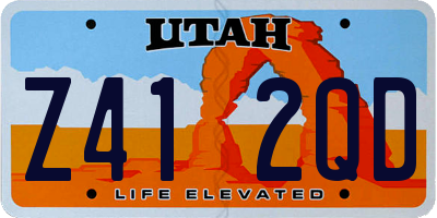 UT license plate Z412QD