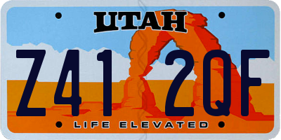 UT license plate Z412QF