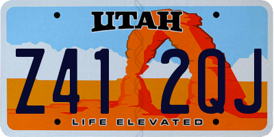 UT license plate Z412QJ
