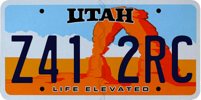 UT license plate Z412RC