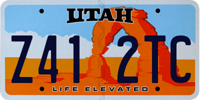 UT license plate Z412TC