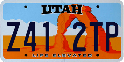 UT license plate Z412TP