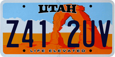 UT license plate Z412UV