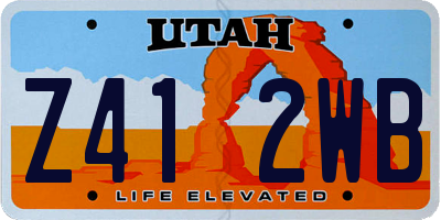 UT license plate Z412WB