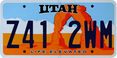 UT license plate Z412WM