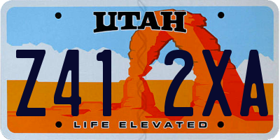 UT license plate Z412XA