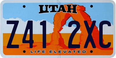UT license plate Z412XC