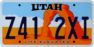 UT license plate Z412XI