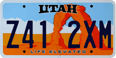 UT license plate Z412XM