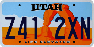 UT license plate Z412XN