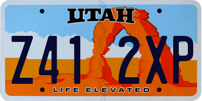 UT license plate Z412XP