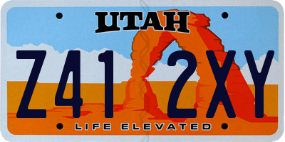 UT license plate Z412XY