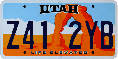 UT license plate Z412YB