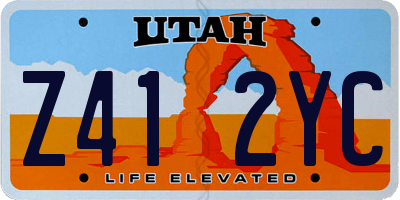UT license plate Z412YC