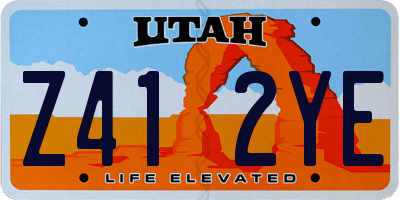 UT license plate Z412YE