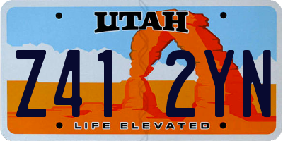 UT license plate Z412YN