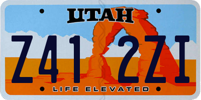 UT license plate Z412ZI