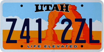 UT license plate Z412ZL