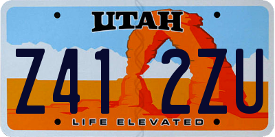 UT license plate Z412ZU
