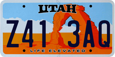 UT license plate Z413AQ