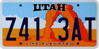 UT license plate Z413AT