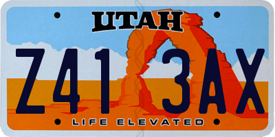 UT license plate Z413AX
