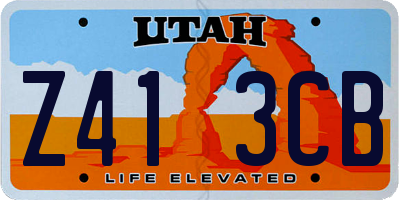 UT license plate Z413CB