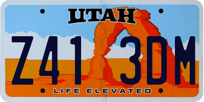 UT license plate Z413DM