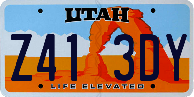 UT license plate Z413DY