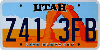UT license plate Z413FB