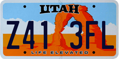 UT license plate Z413FL
