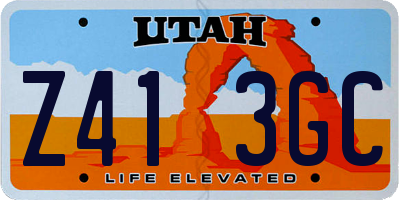UT license plate Z413GC