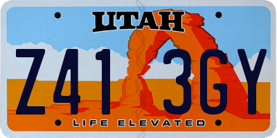 UT license plate Z413GY