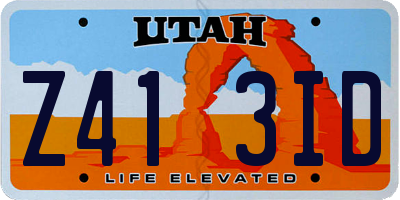 UT license plate Z413ID