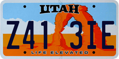 UT license plate Z413IE
