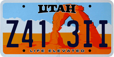 UT license plate Z413II