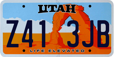 UT license plate Z413JB