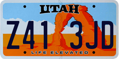 UT license plate Z413JD
