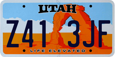 UT license plate Z413JF