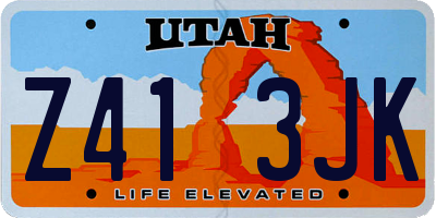 UT license plate Z413JK