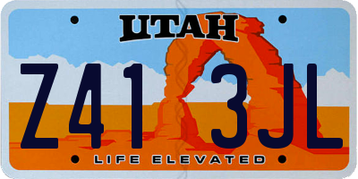 UT license plate Z413JL